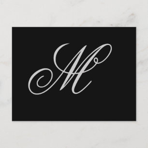 Carte postale personnalisée initiale