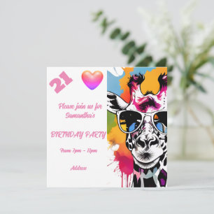 Carte postale personnalisée Invitation d'anniversa