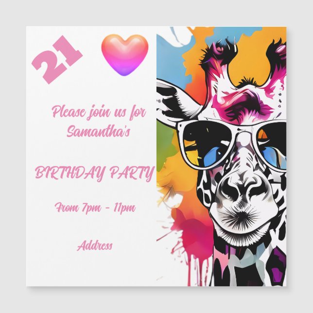 Carte postale personnalisée Invitation d'anniversa (Devant)