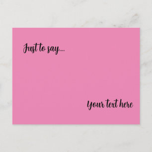 Carte postale personnalisée juste pour dire carte 
