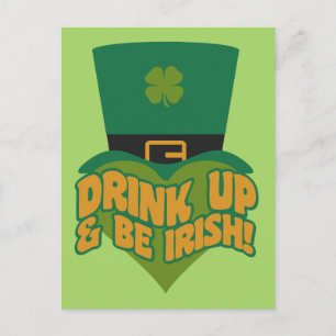 Carte postale personnalisée Leprechaun