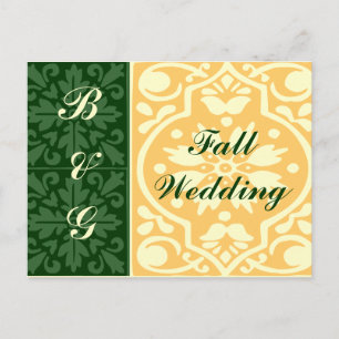 Carte postale personnalisée mariage de automne ver