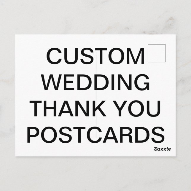 Carte postale personnalisée Merci Mariage (Dos)