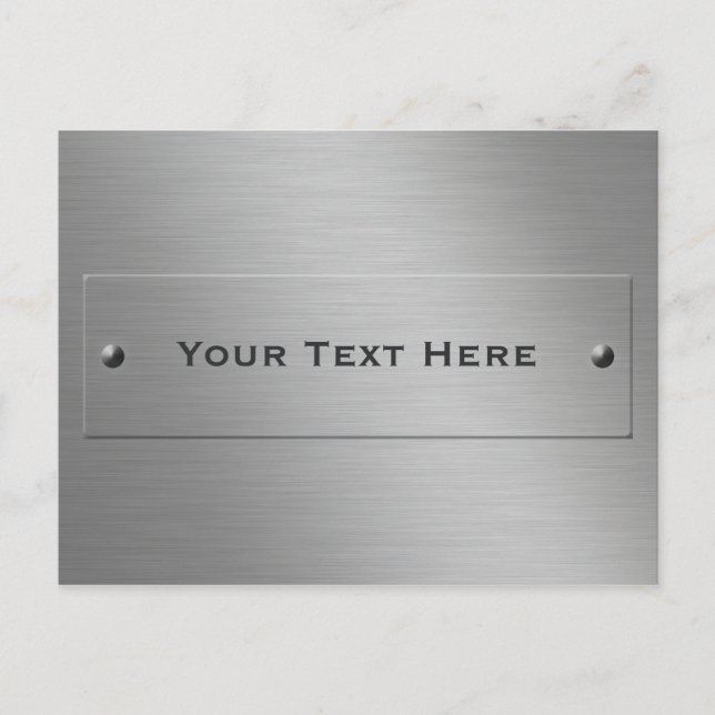 Carte postale personnalisée Metal Look (Devant)