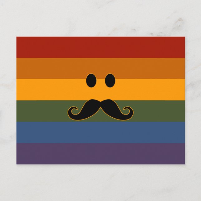 Carte postale personnalisée Mustache Pride (Devant)
