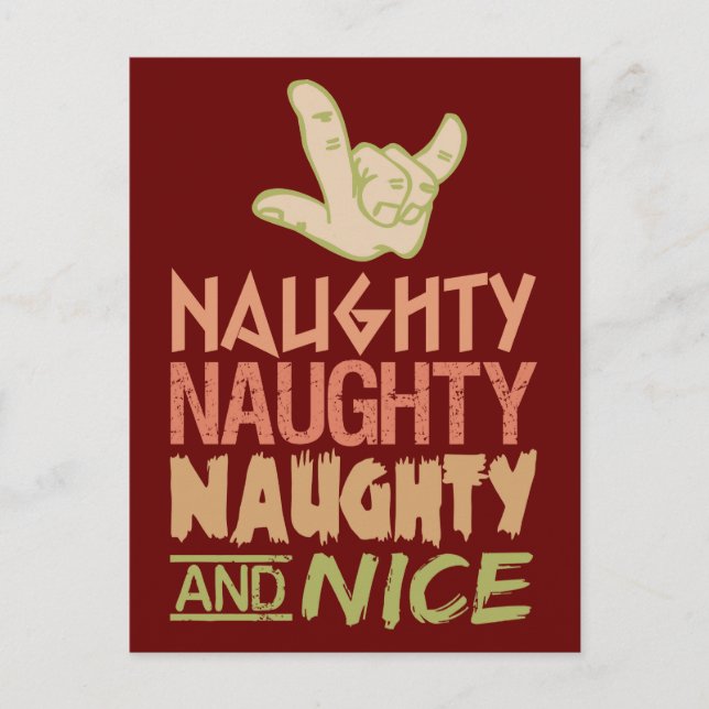 Carte postale personnalisée Naughty AND Nice (Devant)