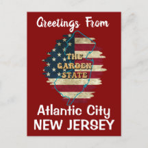 Carte postale personnalisée New Jersey State Holid