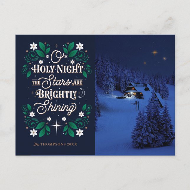 Carte postale personnalisée Oh Holy Night (Devant)