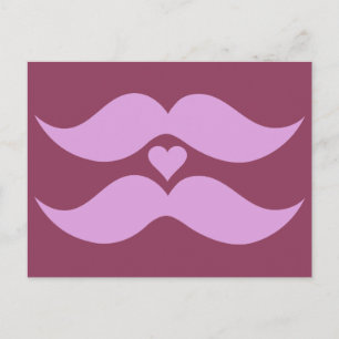 Carte postale personnalisée Pink Mustaches