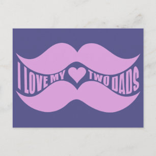 Carte postale personnalisée Pink Mustaches