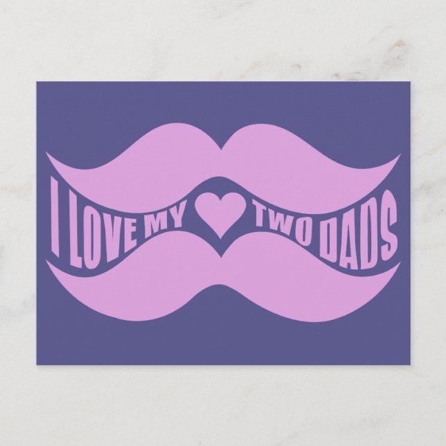Carte postale personnalisée Pink Mustaches (Devant)