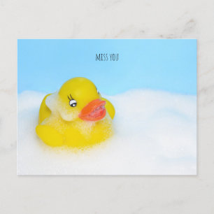Carte postale personnalisée pour canard en caoutch