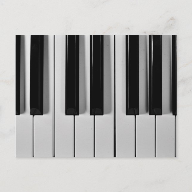 Carte postale personnalisée pour clavier de piano (Devant)