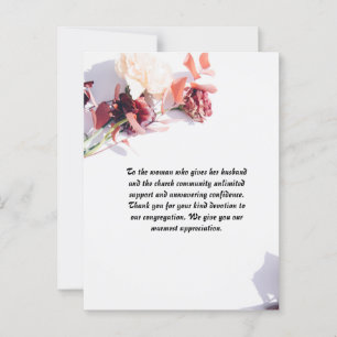 Carte postale personnalisée pour la femme du paste