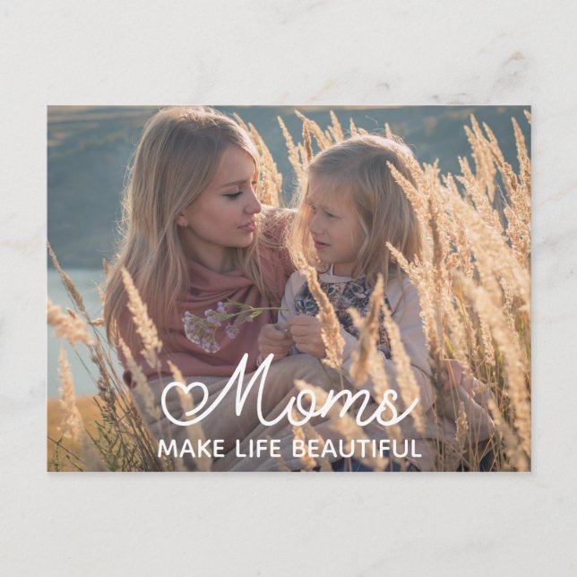 Carte postale personnalisée pour la fête des mères (Devant)