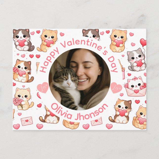 Carte postale personnalisée pour la Saint-Valentin (Devant)