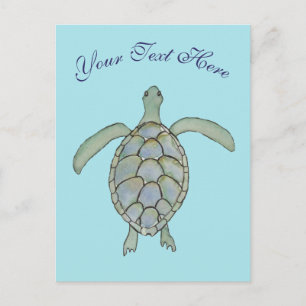 Carte postale personnalisée pour la tortue marine