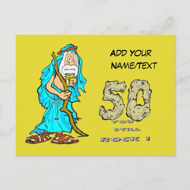 Carte postale personnalisée pour le 50e anniversai (Devant)