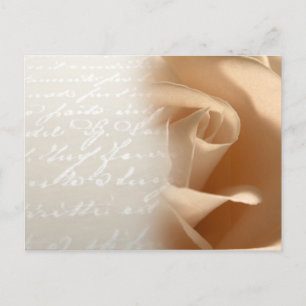 Carte postale personnalisée pour mariage Cream Ros
