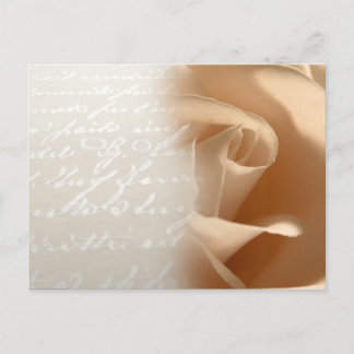 Carte postale personnalisée pour mariage Cream Ros