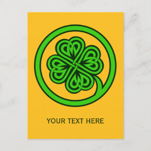 Carte postale personnalisée pour Shamrock tribal