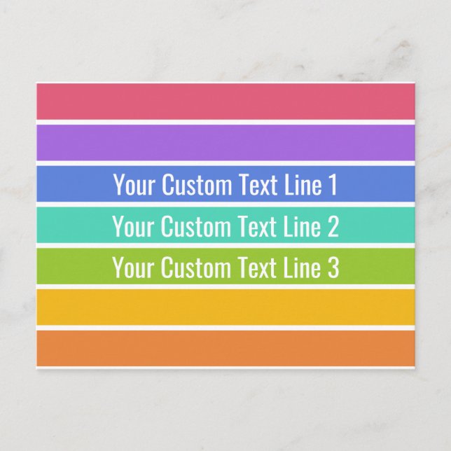 Carte postale personnalisée Rainbow Colors (Devant)