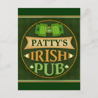 Carte postale personnalisée St. Patrick's Day Iris