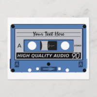 Carte postale personnalisée sur bande de cassettes