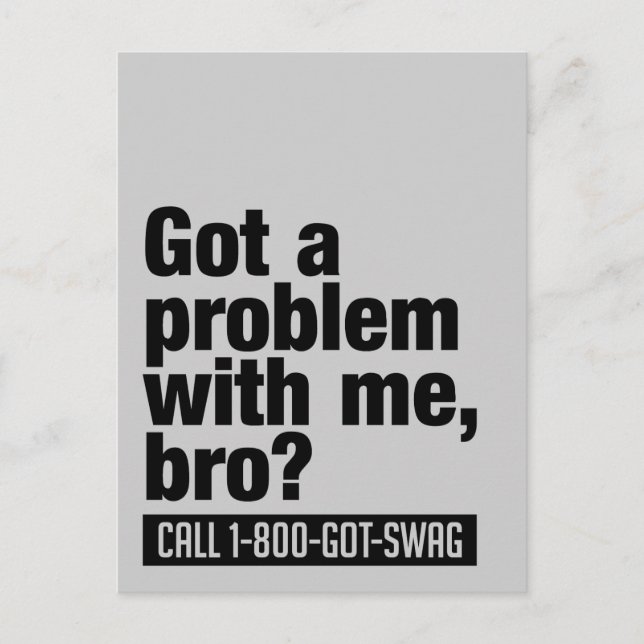 Carte postale personnalisée SWAG (Devant)