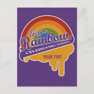 Carte postale personnalisée Team Rainbow