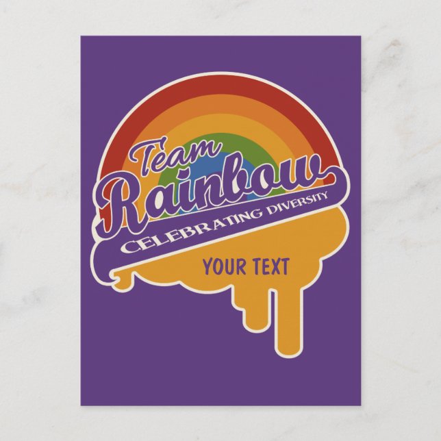 Carte postale personnalisée Team Rainbow (Devant)