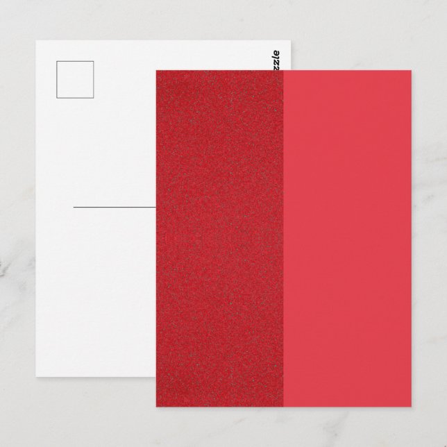 Carte postale personnalisée Tomato Red Split Textu (Devant / Derrière)