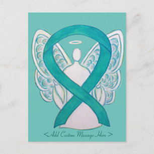 Carte postale personnalisée turquoise Green Awaren