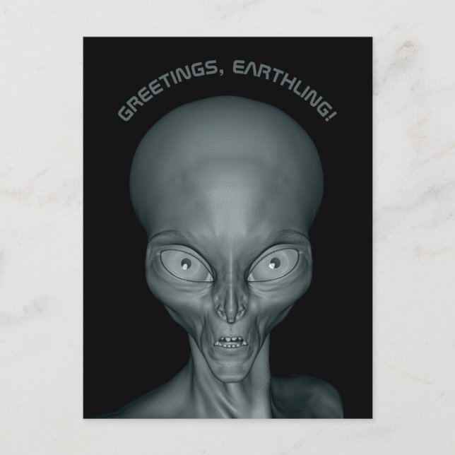 Carte postale personnalisée UFO Alien (Devant)