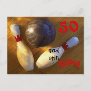 Carte Postale Personnaliser âge Bowling Anniversaire
