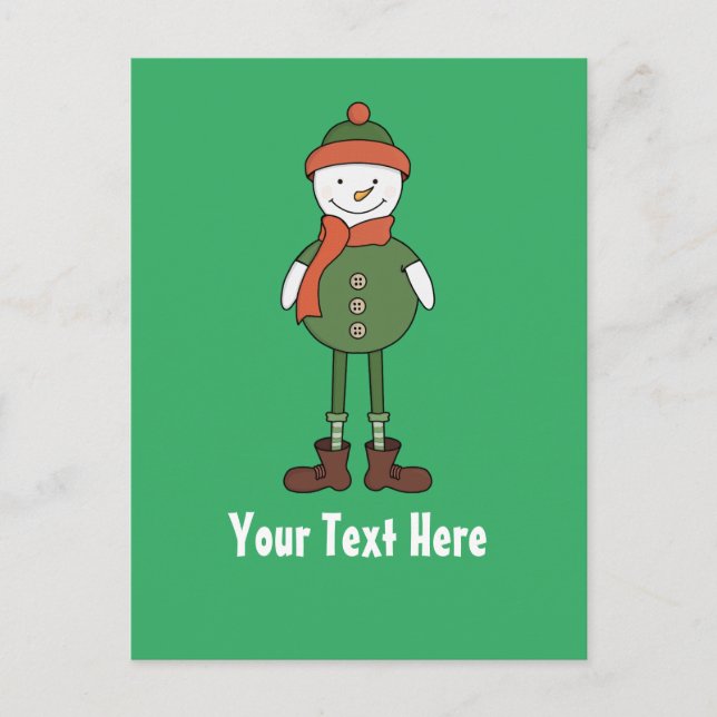 Carte Postale Personnaliser ce Cool Snowman (Devant)