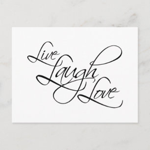 Carte Postale Personnaliser d'amour Live Laugh