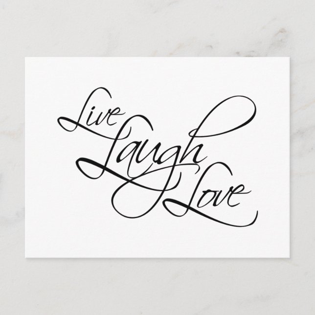 Carte Postale Personnaliser d'amour Live Laugh (Devant)