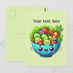Carte Postale Personnaliser de légumes mélangés mignons