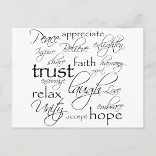 Carte Postale Personnaliser de mots positifs