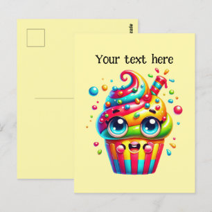Carte Postale Personnaliser des amateurs de cupcake mignonnes