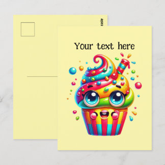 Carte Postale Personnaliser des amateurs de cupcake mignonnes