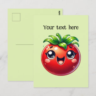 Carte Postale Personnaliser des amateurs de tomates mignonnes