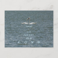 Personnaliser Deux Cygnes Aimez-moi tendre amour