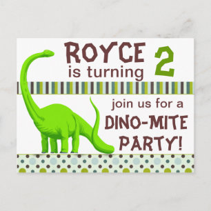 Carte Postale Personnaliser Dinosaur Invitation Anniversaire Car