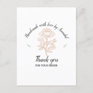 Carte Postale Personnaliser "Fait main avec amour"