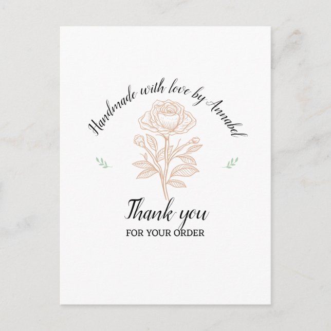 Carte Postale Personnaliser "Fait main avec amour"   (Devant)
