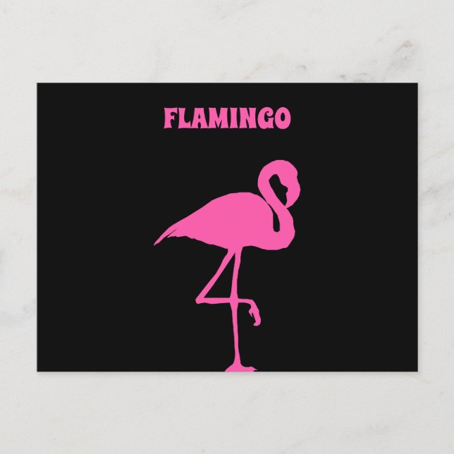 Carte Postale Personnaliser Flamant rose rose (Devant)