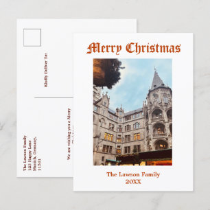 Carte Postale Personnaliser le marché de Noël Munich Allemagne