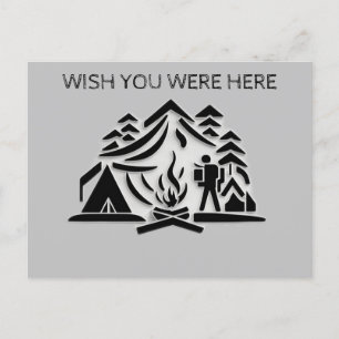 Carte Postale Personnaliser les déplacements en camping texte
